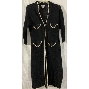 Vintage Roberta Frost 100% Wool Hand Knitted Sweater Cardigan Jacket Womens S